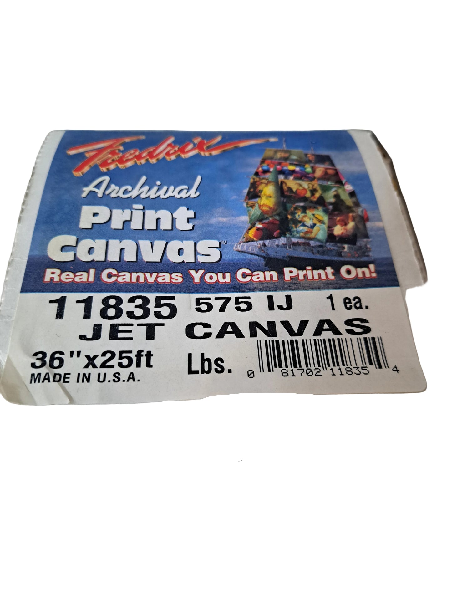 Fredrix Archival Print Canvas Inkjet Canvas(cotton) Roll 575 IJ -36'' X 25 feet Made USA