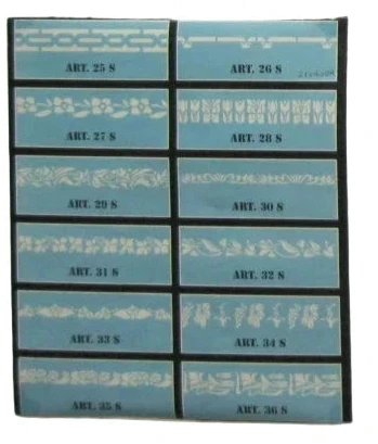 Maxisten Collection Extra Large Border Reusable Stencil 21x90cm #34 -Bonus Stencil brush included