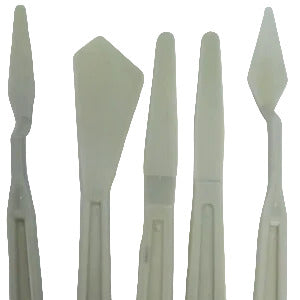 Ensemble de 5 couteaux à palette en plastique assortis pour artistes