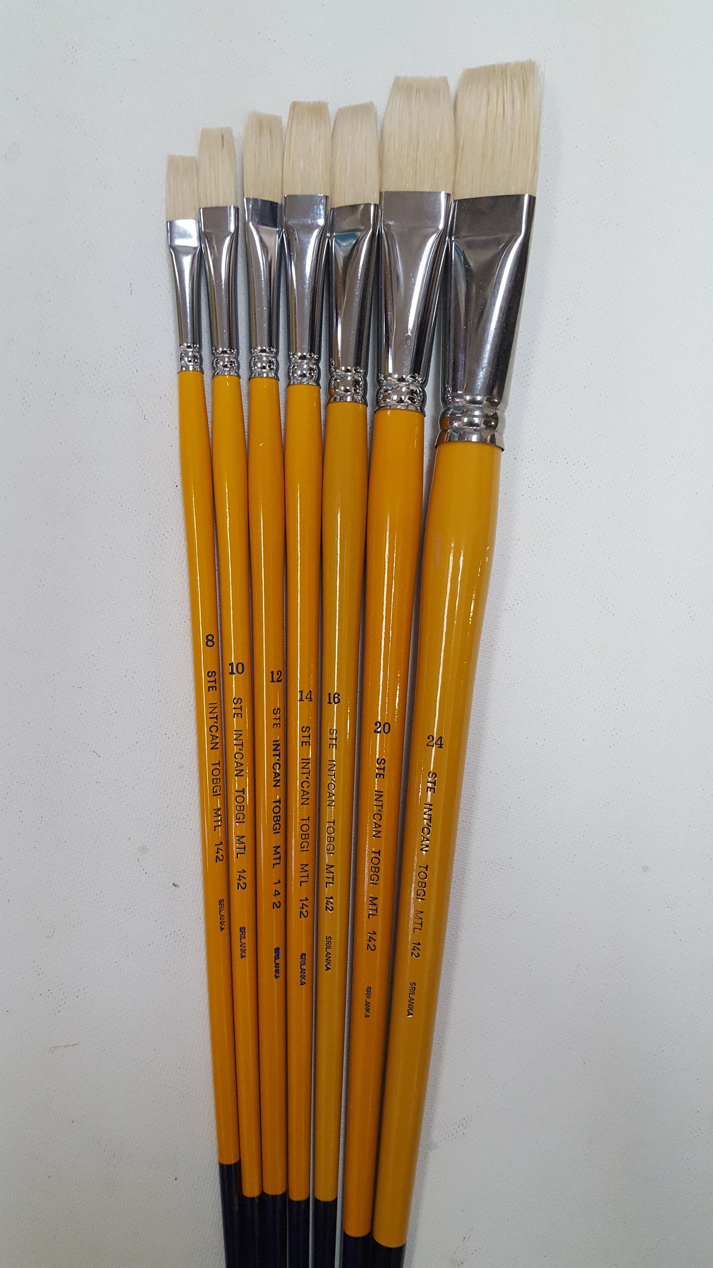 Pinceau soie de porc de qualité artiste, Poils long pour l'huile et à l'acrylique