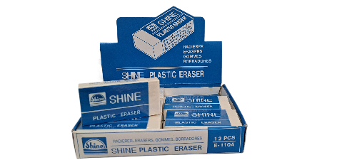 12 pcs large Shine Plastic Eraser