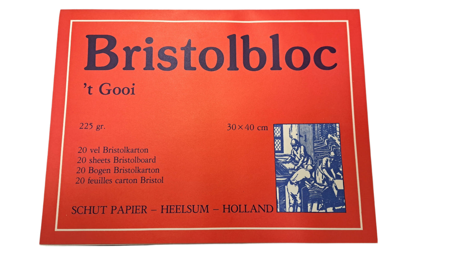 Bristolbloc 't Gooi 30x40cm 20 sheets 225gr SCHUT VAN GELDER Made in Holland