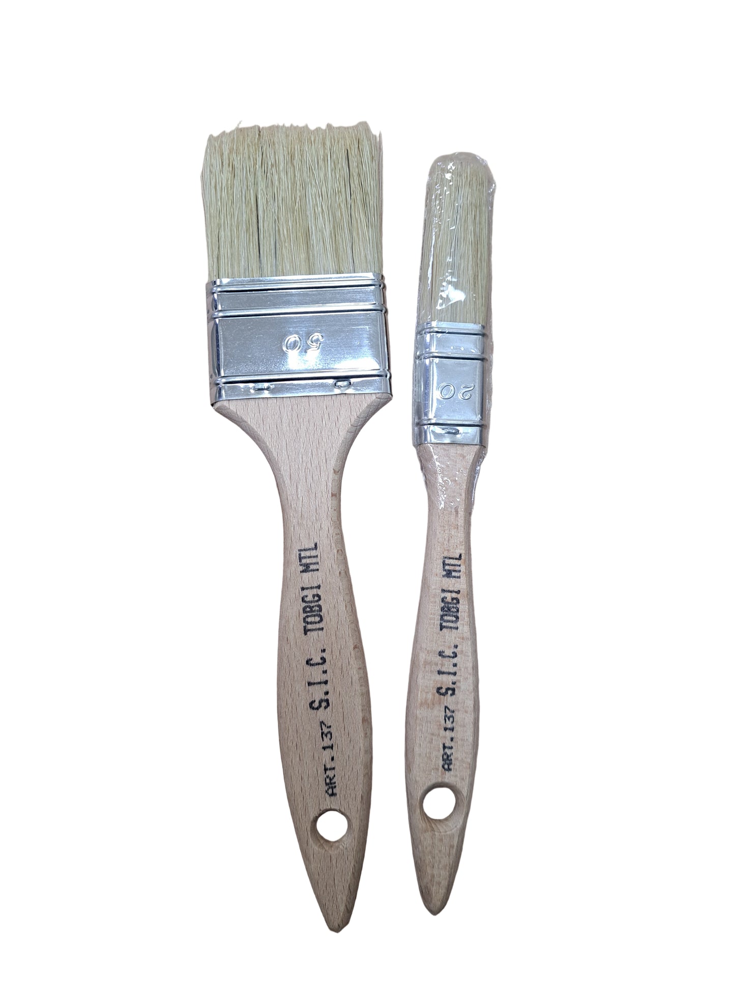 Flat Paint brush white bristle hair paint