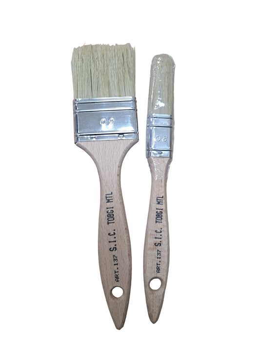 Flat Paint brush white bristle hair paint