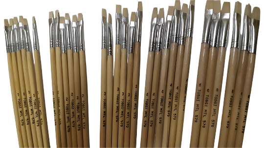 30pcs Artist Paint Brushes Acrylic and Oil Sizes #1,2,3,4,6 (6 of each)