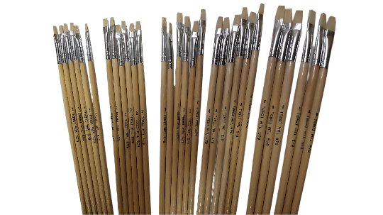 30pcs Artist Paint Brushes Acrylic and Oil Sizes #1,2,3,4,6 (6 of each)