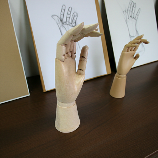 Mannequin d'art en bois pour femme, main droite, pour dessiner des bijoux, des bagues et plus encore.