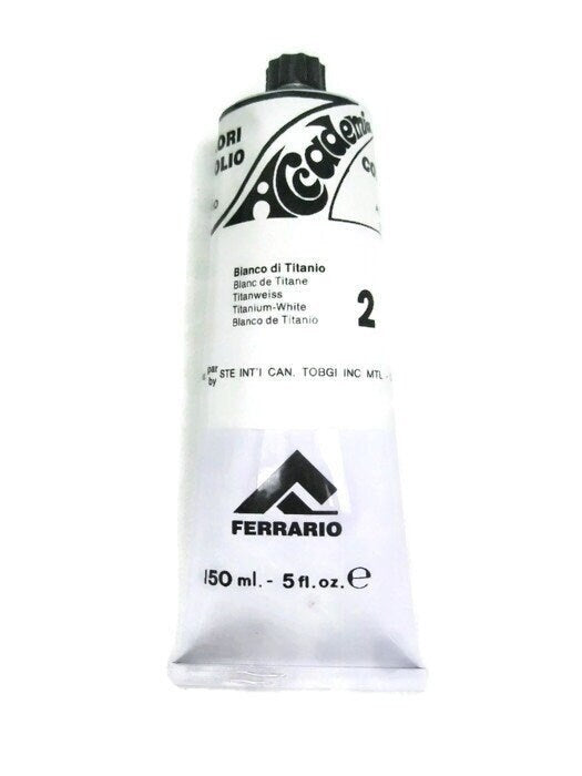 Artist Oil Paint Titanium White  Ferrario Accademia 150ML (Made in Italy)