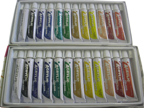 2 Set of 12 Tubes Artist Acrylic Paint  Set