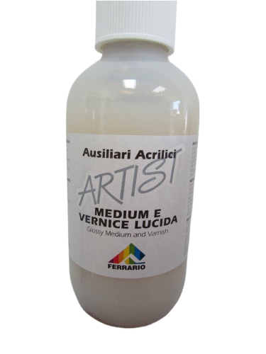 Ferrario Acrylique Brillant Médium et Vernis --Fabriqué en Italie