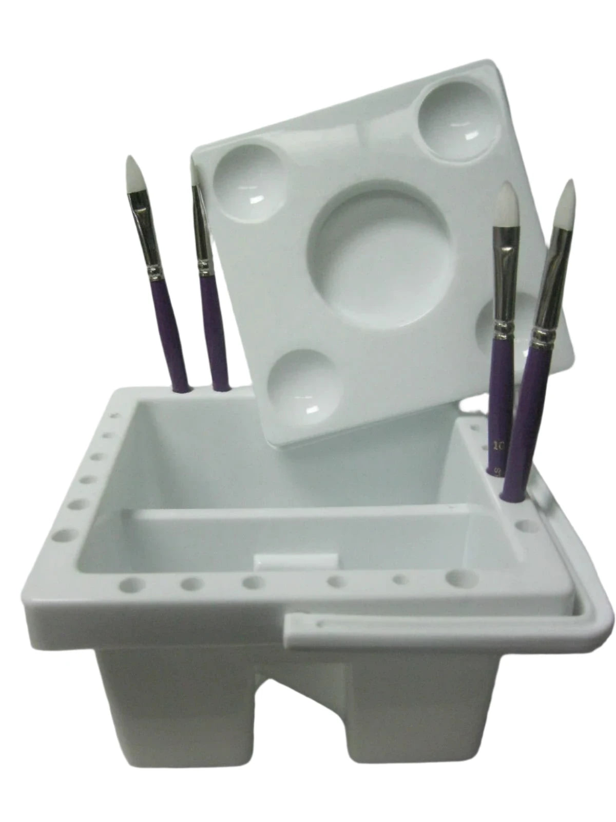 Artist Plastic brush washer with cover