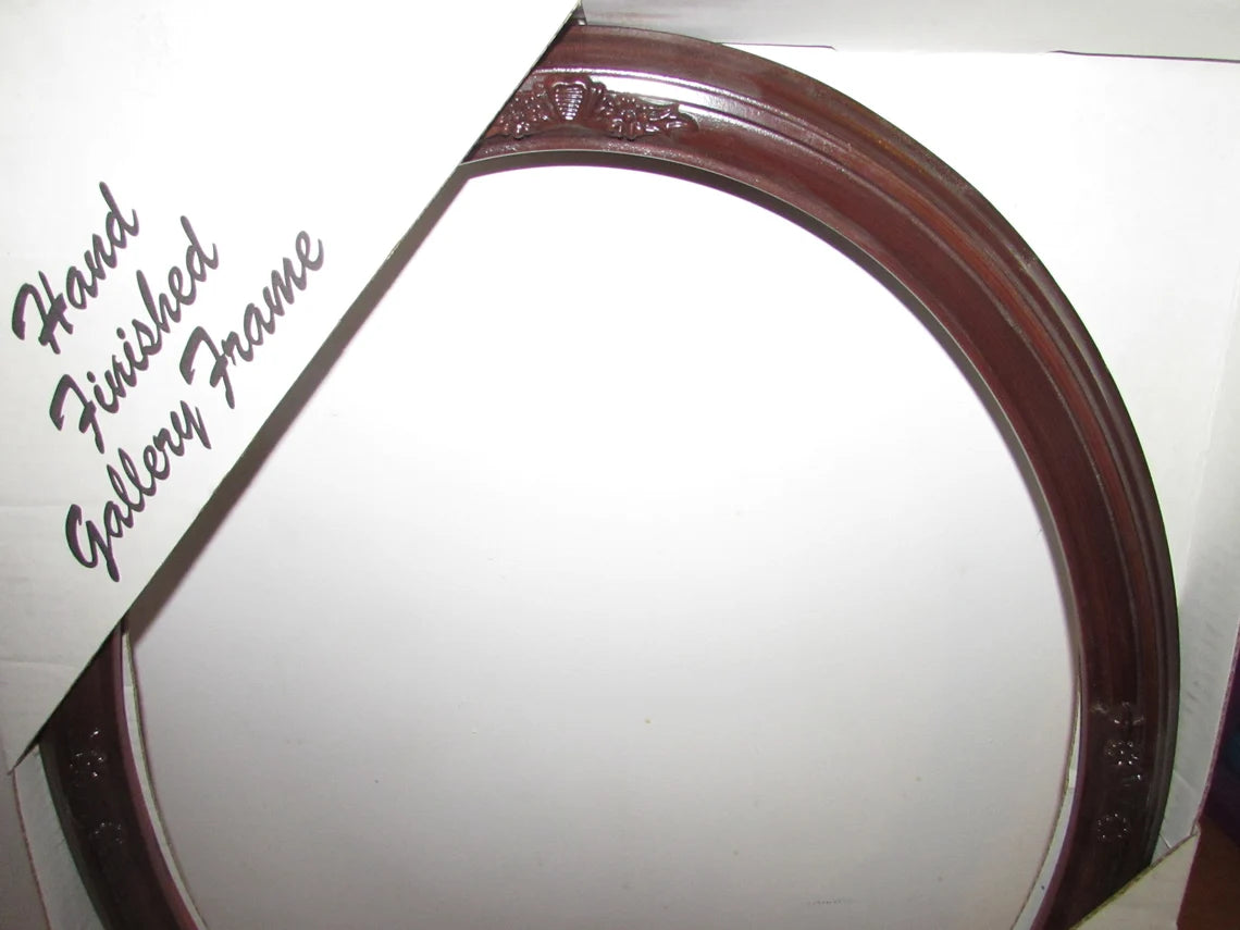 Brown Hand Finish Gallery Oval Picture Frame 11''x14''  Model 452