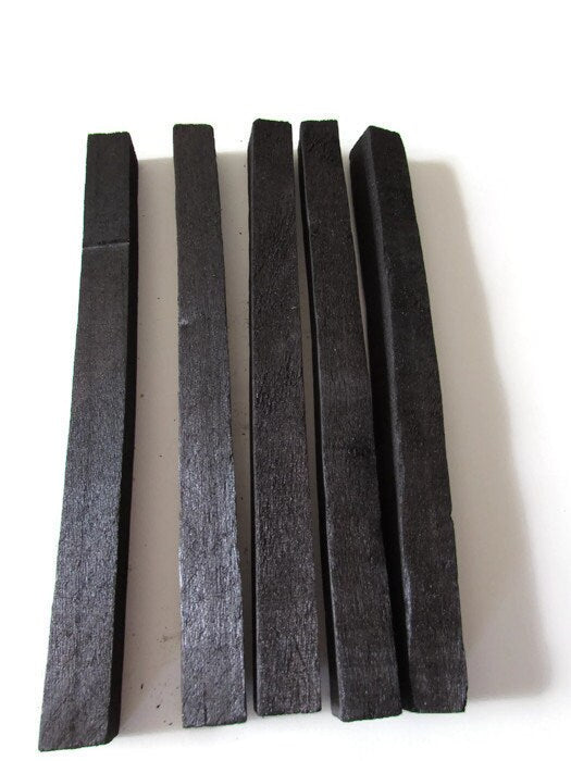 5 pcs Large Artist Willow Charcoal Square 15 mm X 196 mm (Made in France)