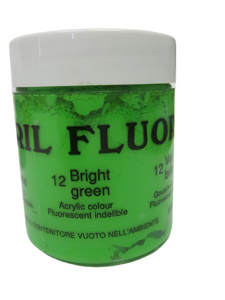 Ferrario Fluorscent Indelible Acrylic paint Cril Fluor 110ml -Made in Italy