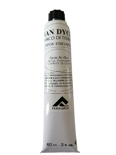 Ferrario Van Dyck Artist Quality Oil Colors Fast Drying Titanium White 60ml