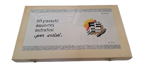 Ferrario Extrafine soft Pastels Set 50pcs wooden case  full stick -(Made in Italy)