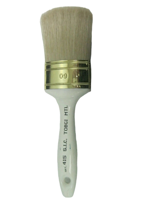 Oval Paint Brush – Pure White Bristle 60mm