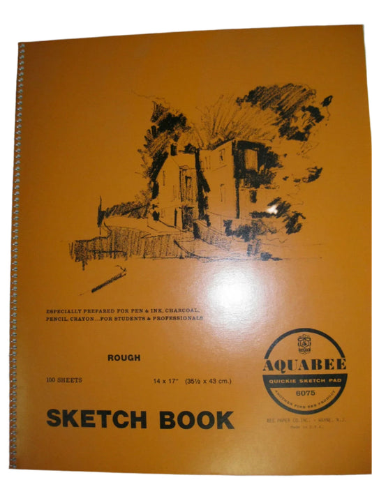 Aquabee Sketch Book 14x17''-100 sheets #6075R Pen & Ink ,Charcoal,Pencils,Crayons