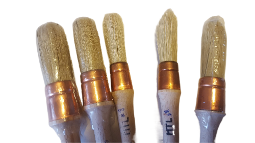 Artist Sash paint brush Domed or Pointed shape wooden Handle