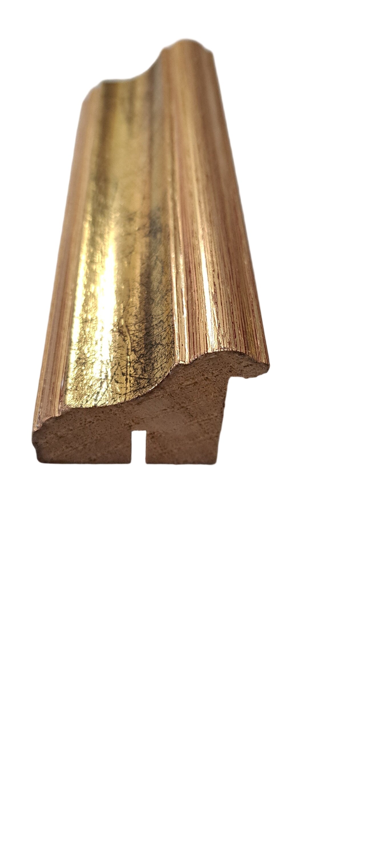 Wooden Picture Frame Moulding Gold Foil  total of 18 feet packaged  Made in Italy #154