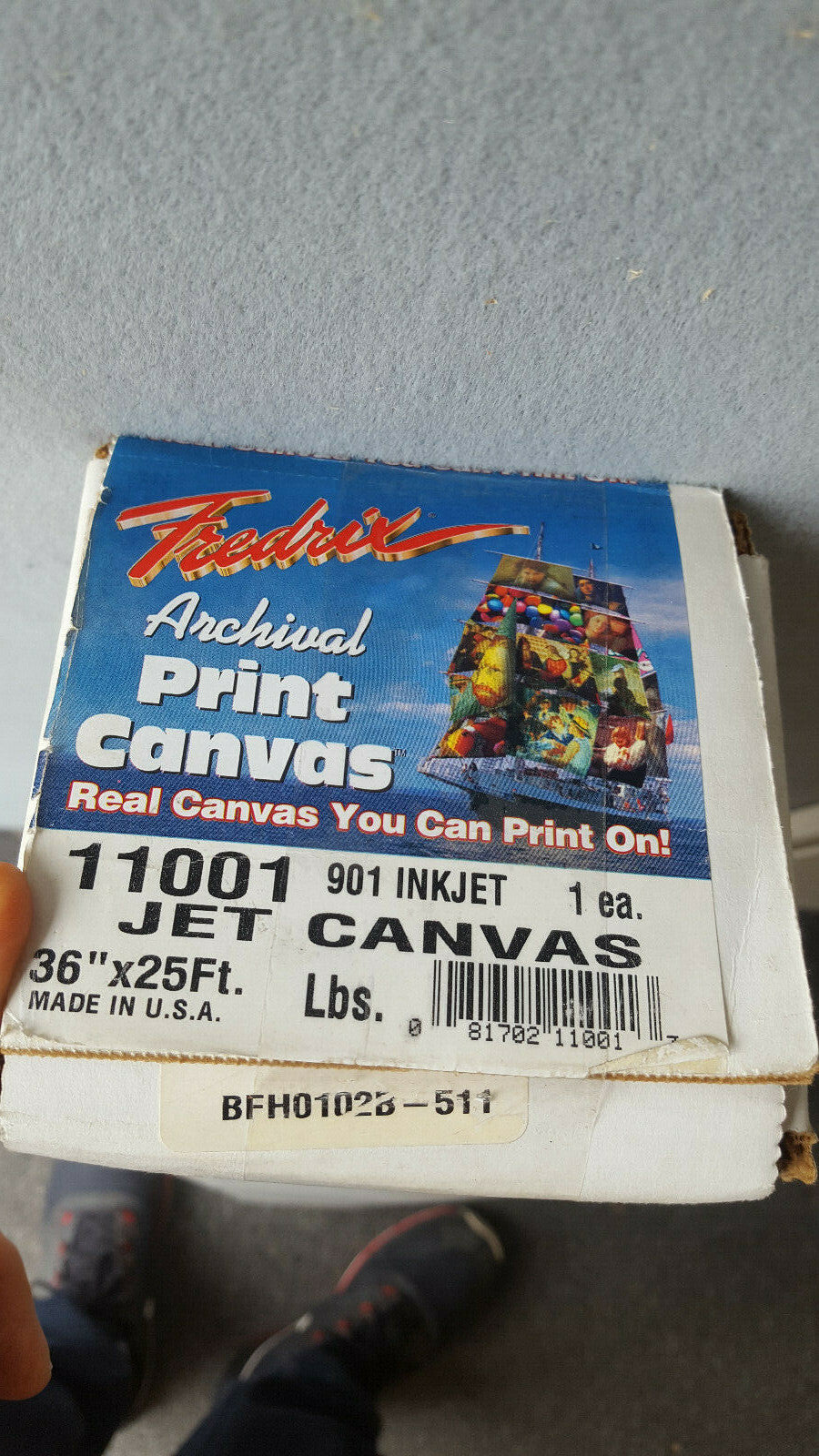 Fredrix Archival Print Canvas Inkjet Canvas(poly/cotton) 36'' X 25 feet Made USA