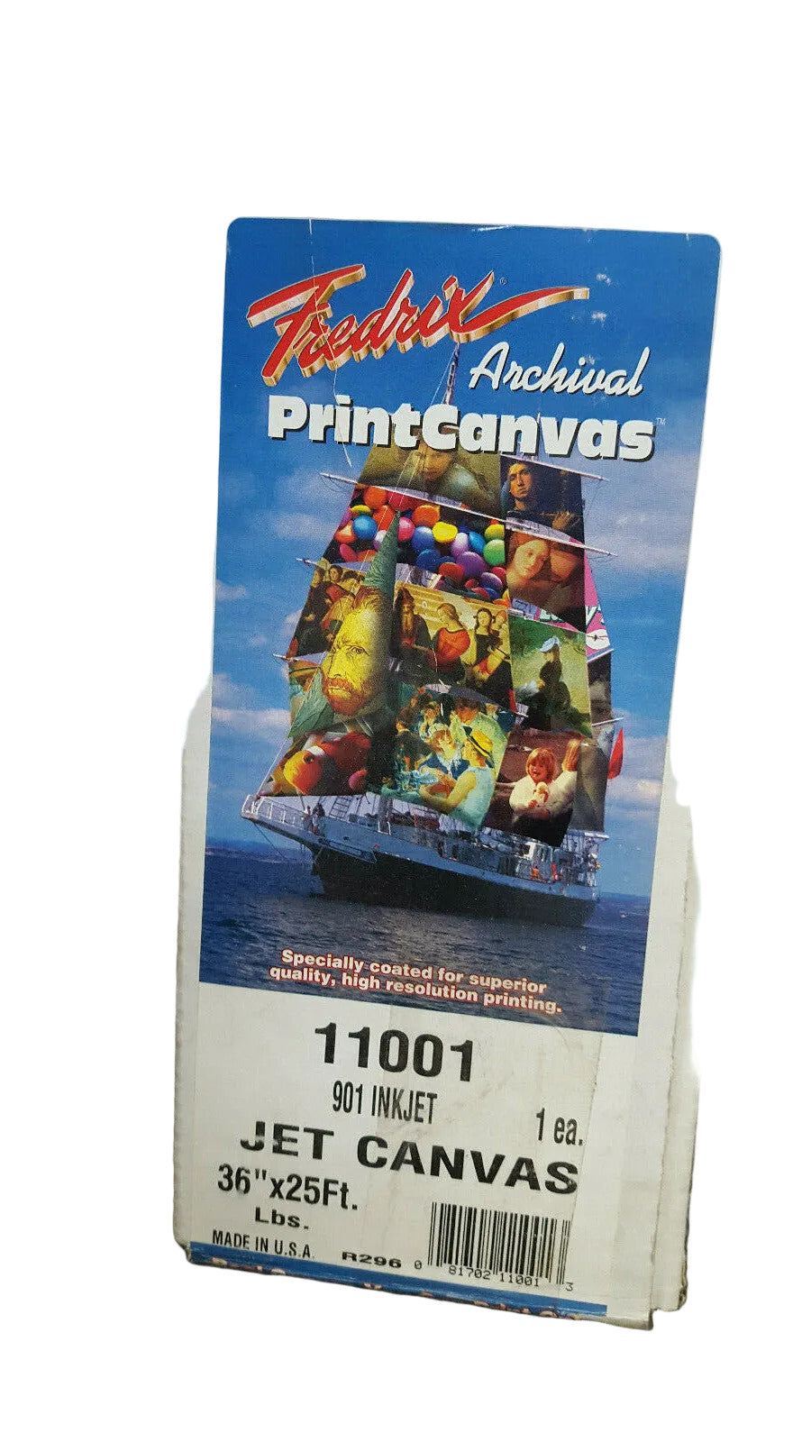 Fredrix Archival Print Canvas Inkjet Canvas(poly/cotton) 36'' X 25 feet Made USA