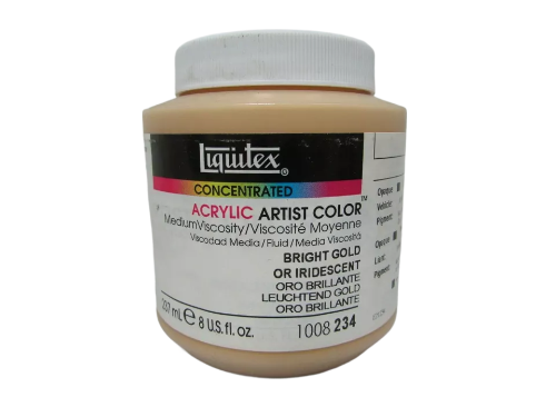 Liquitex Acrylic MEDIUM VISCOSITY--Iridescent Bright Gold #234--237ml