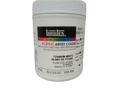 Liquitex Acrylic Medium Viscosity -Titanium White #432--473ml