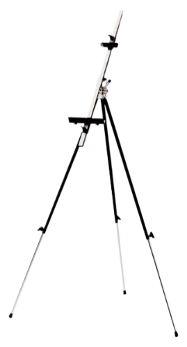 Portable Plein Air Folding Metal Easel, ,with adjustable pole (Made in Italy)