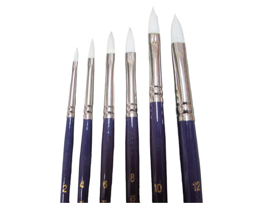Artist Synthetic Sable Filbert brushes  -Short Handle