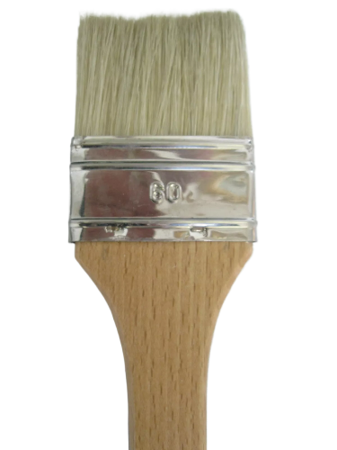 Artist Paint brush white bristle long handle 60 mm Made in Italy