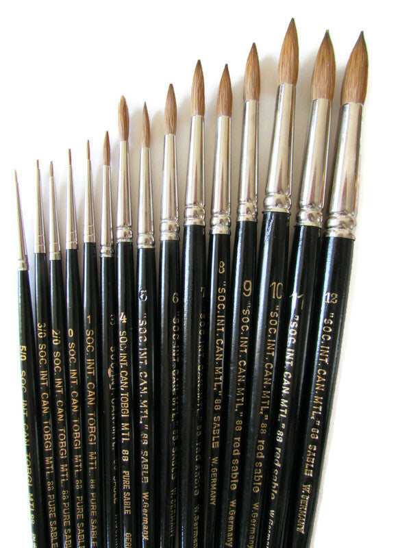 Artist Quality Red Sable WaterColour Brush pointed round Please Choose your size Made in Germany