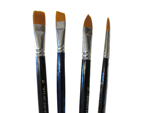 Professional Artist Quality Synthetic Golden Sable Bright-Filbert-Round-Angular Oil / Acrylic brushes