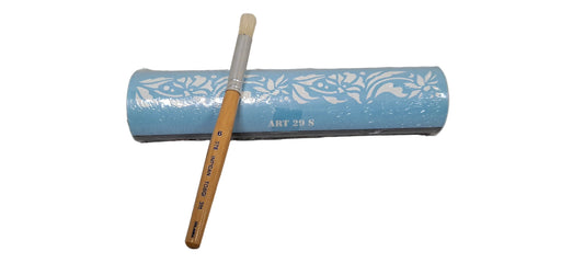 Maxisten Collection Extra Large Border Reusable Stencil 21x90cm  #29--Bonus Stencil brush included