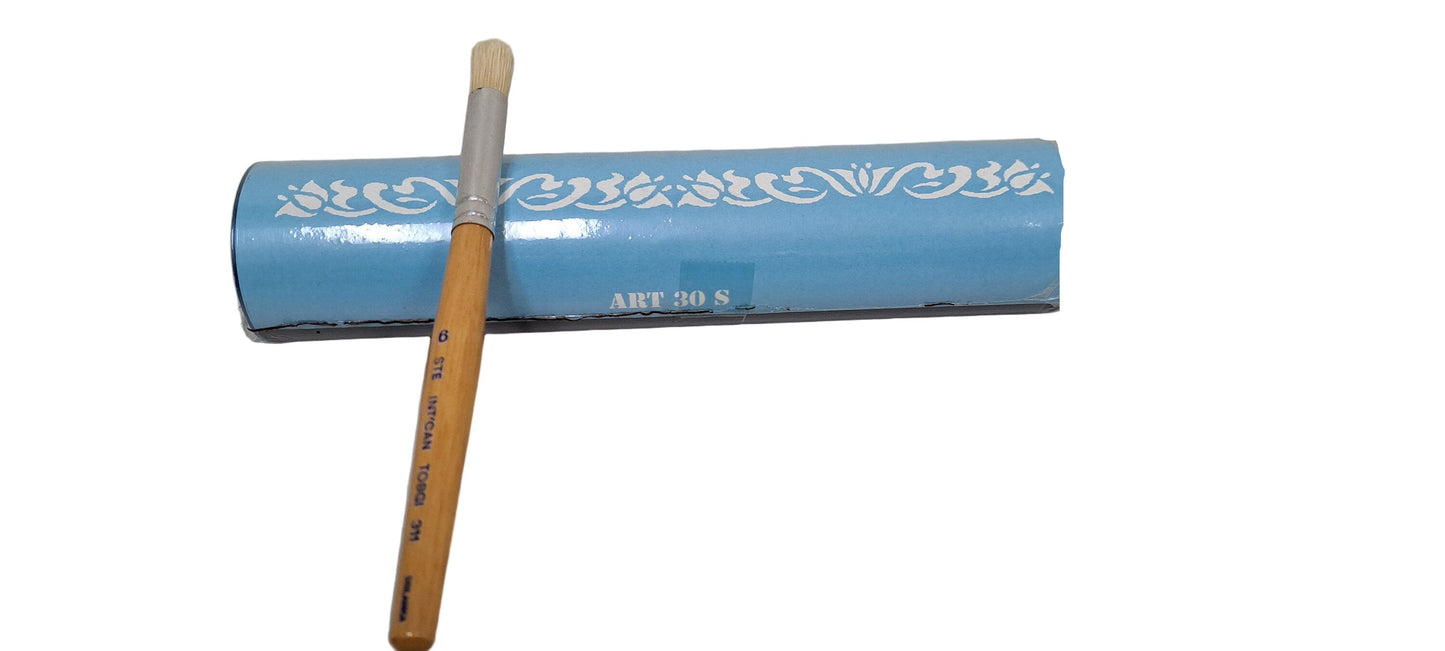 Maxisten Collection Extra Large Border Reusable Stencil 21x90cm  #30--Bonus Stencil brush included