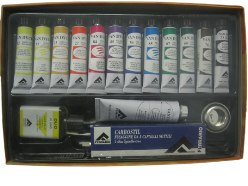 Ferrario Van Dyck Oil Color Paint Set Artist Quality----(Made in Italy)